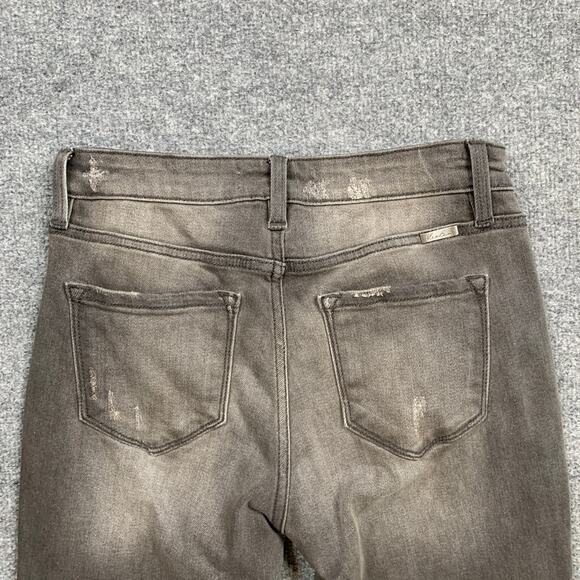 KanCan Jeans Womens 9/28 Gray Leo High Rise Ankle Skinny Distressed Raw Hem - Picture 9 of 12